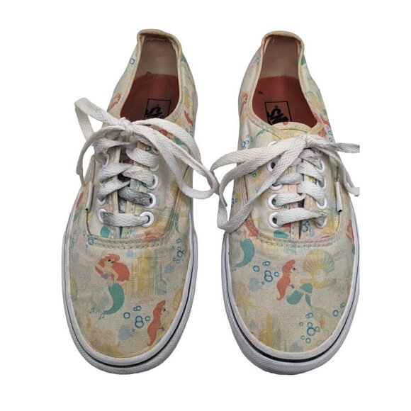 Vans X Disney The Little Mermaid Ariel Unisex Low Top Lace Up Sneakers - Picture 3 of 7